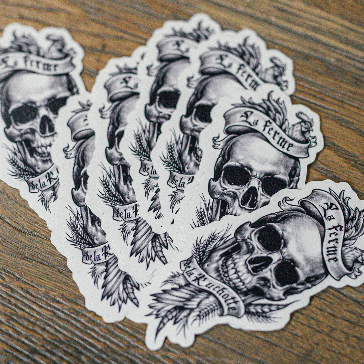 Set of 5 Skull Stickers